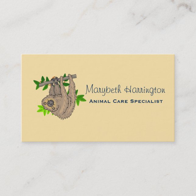 Carte De Visite Dessin d'une fentes penchée à l'envers (Devant)