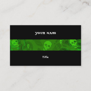 Carte De Visite Dessous de crâne rayé horizontal noir arrière