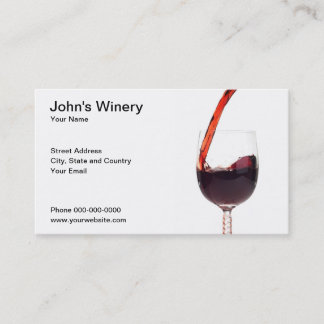 Carte de visite d'établissement vinicole