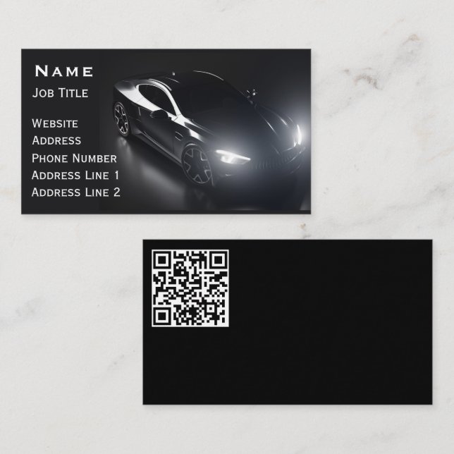 Carte De Visite Détail auto de voiture Service de lavage de voitur (Devant / Derrière)
