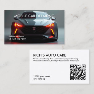 Carte De Visite Détail automatique mobile QR personnalisé