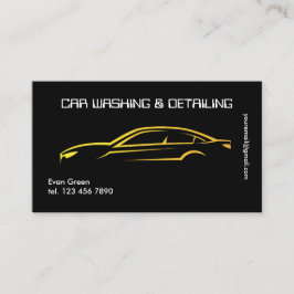 Carte De Visite Détail de la voiture Techno Noir Or