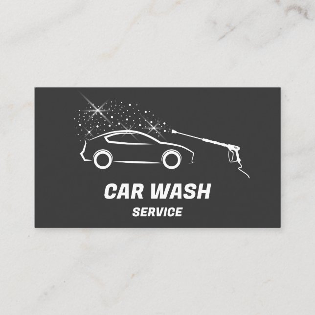 Carte De Visite Détail de l'auto de lavage de pression du service  (Devant)