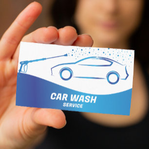 Carte De Visite Détail de l'auto de lavage de pression du service