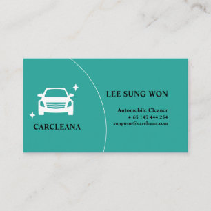 Carte De Visite Détail De Voiture Et Services De Nettoyage Automob