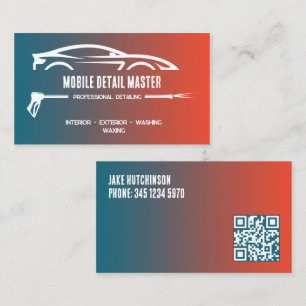 Carte De Visite Détail du véhicule QR personnalisé