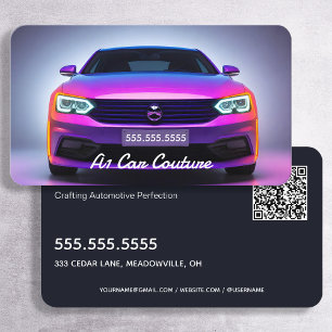 Carte De Visite Détaillant automatique 🔝 QR personnalisé