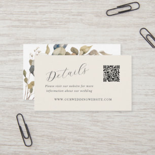 Carte De Visite Détails QR Code soft cottons spring website