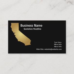 Carte de visite d'état de la Californie d'or