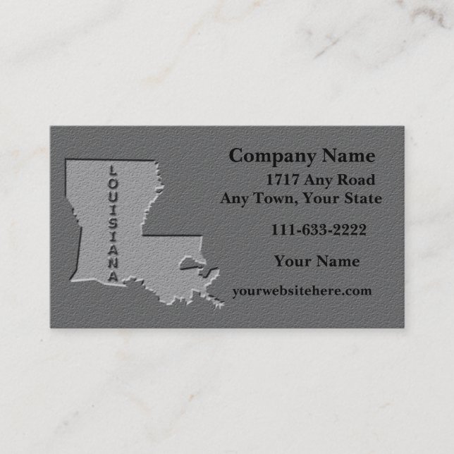 Carte de visite d'État de Louisiane look pierre sc (Devant)