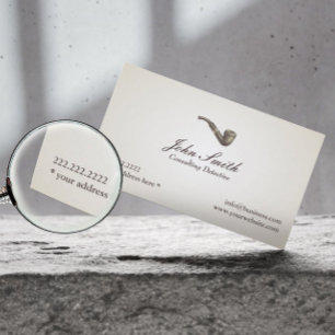 carte de visite détective vintage Pipe Consulting