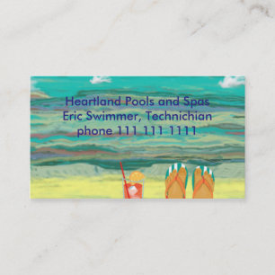 Carte De Visite Détendant à la plage, personnalisable