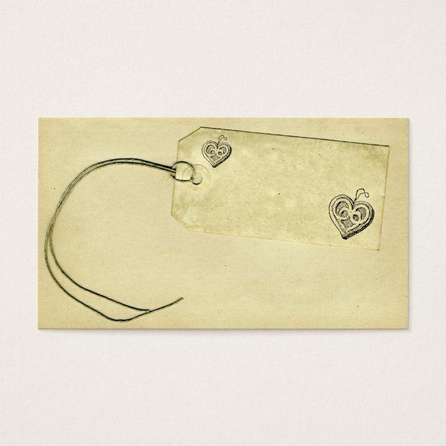 Carte de visite d'étiquette de prix du papier rétr (Devant)