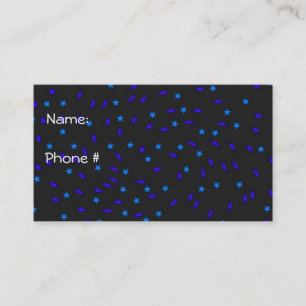 Carte de visite d'étoiles bleues