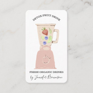 Carte De Visite Detox Fruits frais Boire Blender