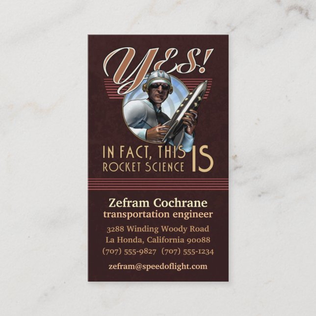 Carte de visite d'études spatiales (Devant)