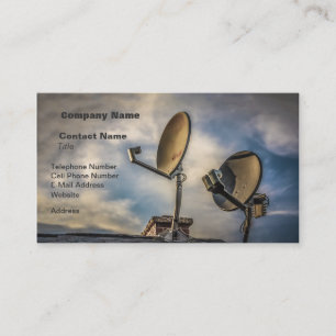 Carte De Visite Deux antennes paraboliques dans le ciel