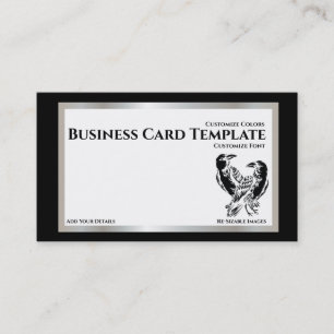 Carte De Visite Deux Black Birds Logo Raven 