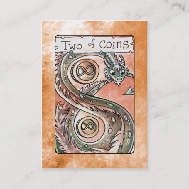Carte De Visite Deux de pièces de monnaie (Devant)