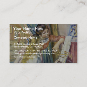 Carte De Visite Deux filles au piano, par Pierre-Auguste Renoir
