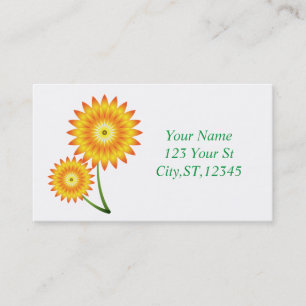 Carte De Visite Deux Plantes de tournesol Thunder_Cove