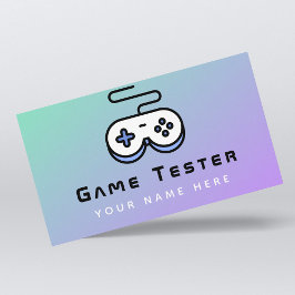 Carte De Visite Développe de jeu vidéo Tester Gamer Moderne Gradie