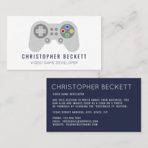 Carte De Visite Développeur de jeu vidéo moderne, concepteur