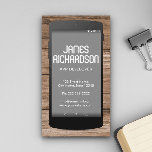 Carte De Visite Développeur de logiciel d'application mobile Ingén