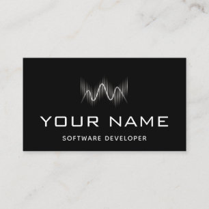 Carte De Visite Développeur de logiciel de vague géométrique moder