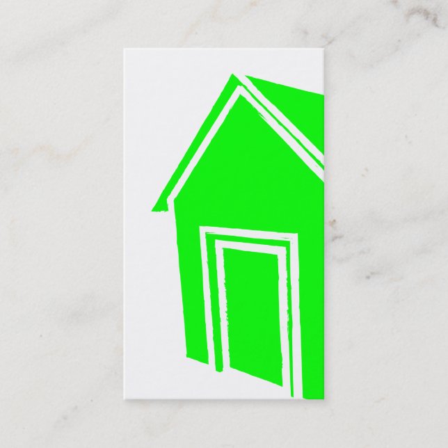 Carte De Visite devenez écolo grunge maison de style Immobilier Ag (Devant)