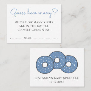 Carte De Visite Devinez combien de beignets bleus Bébé Sprinkle Je