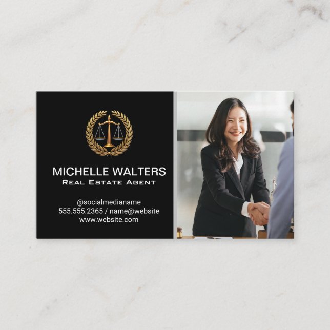 Carte De Visite Devoir commercial | Serrer la main (Devant)