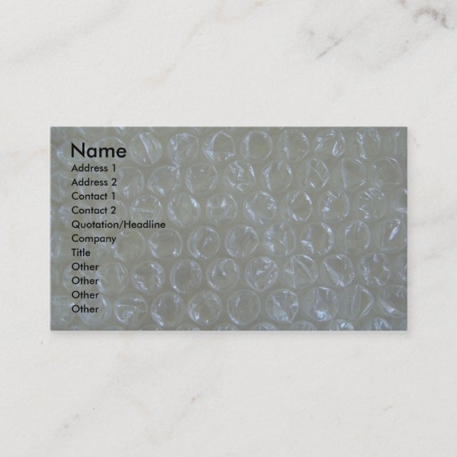 Carte de visite d'expédition sur l'enveloppe de (Devant)