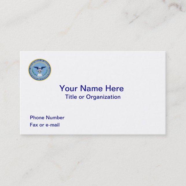 Carte de visite DFAS (Devant)