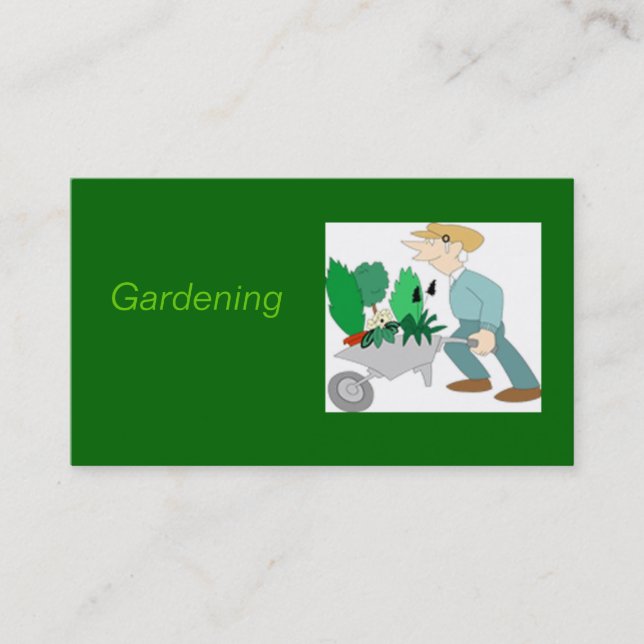 Carte De Visite dh_landscape_clipart [1], faisant du jardinage (Devant)