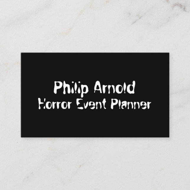 Carte de visite d'horreur (Devant)