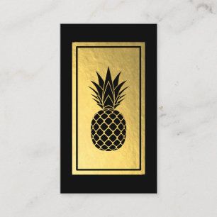 Carte de visite d'huile d'ananas noir Faux