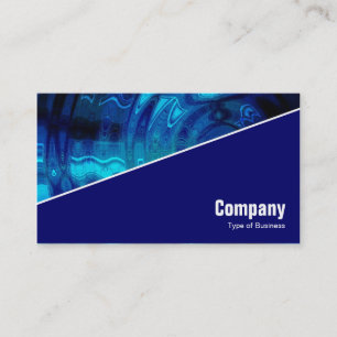 Carte De Visite Diagonal V3 - Deep Navy - Blue Pool