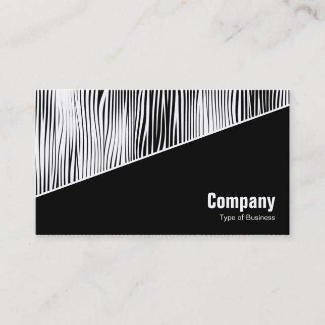Carte De Visite Diagonal V3 - Noir - Abstrait 080716(4) (Devant)