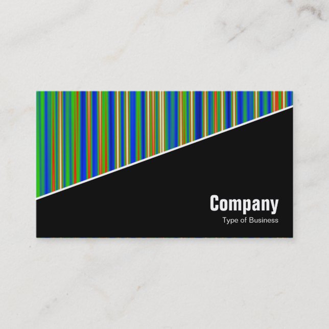 Carte De Visite Diagonal V3 - Noir - Abstrait 130716(03) (Devant)