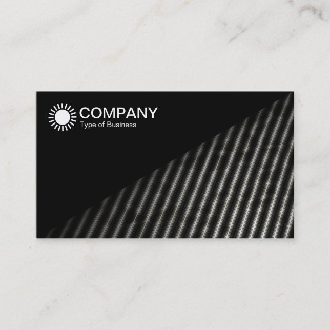 Carte De Visite Diagonale V2 - Noir - Ligne diagonale Abstraite (Devant)