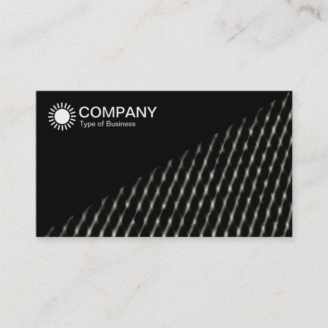 Carte De Visite Diagonale V2 - Noir - Maille Abstraite (Devant)