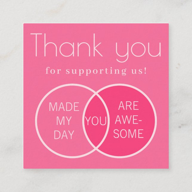 Carte de visite diagramme de Venn (Dos)