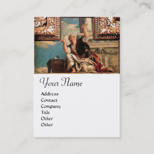 Carte De Visite DIALECTIQUE, bleu vert brun, blanc