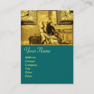 Carte De Visite DIALECTIQUE, jaune or