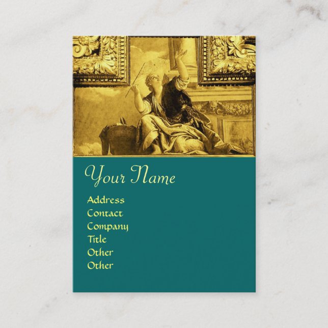 Carte De Visite DIALECTIQUE, jaune or (Devant)