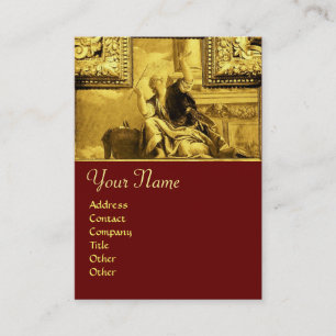 Carte De Visite DIALECTIQUE, jaune or