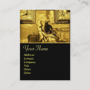 Carte De Visite DIALECTIQUE, noir lumineux de jaune d'or