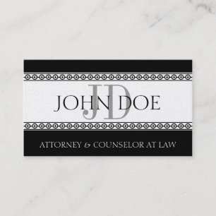 Carte De Visite Diamant de platine de monogramme de cabinet