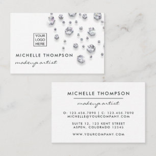 Carte De Visite Diamant Parties scintillant Faux
